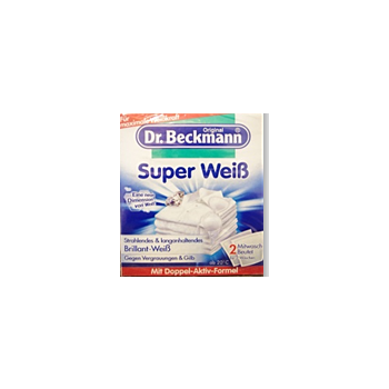 DR. BECKMANN SUPER WEISS 2 szaszetki wybielacz do tkanin w formie proszku (8 szt/karton) DE