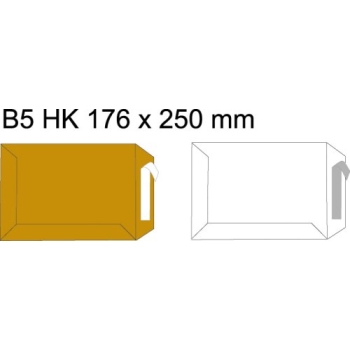 Koperta brązowa B5 SK z paskiem/500