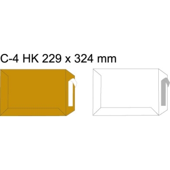 Koperta brązowa C4 SK z paskiem/50