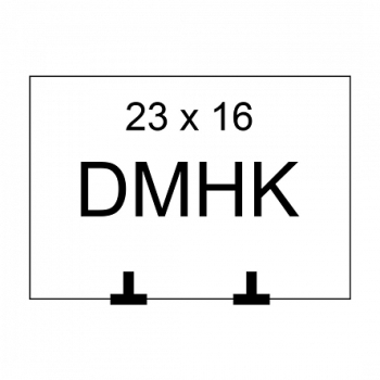 Etykieta cenowa DMHK na roli 23x16mm, dwurzędowa, czerwona