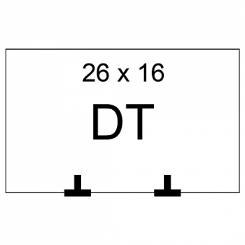 Etykieta cenowa DT na roli 26x16mm,dwurzędowa, pomarańczowa
