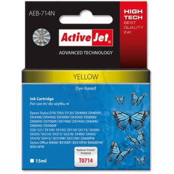 ACTIVEJET TUSZ EPSON T071440 Y
