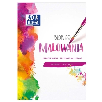 BLOK DO MALOWANIA OXFORD A4 20K 120G