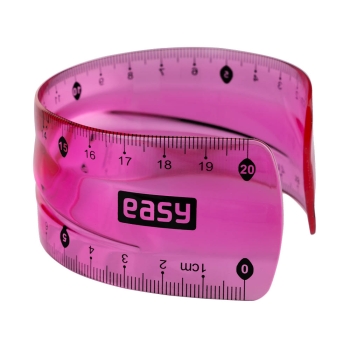 LINIJKA EASY 20CM RÓŻOWA