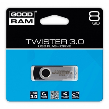 PENDRIVE GOODRAM 8GB USB 3.0 TWISTER CZARNY