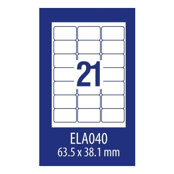 ETYKIETA AVERY ZWECKFORM ECONOMY E100 ELA040 63,5X38,1MM 100 ARKUSZY