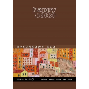 BLOK RYSUNKOWY A4  HAPPY COLOR BRĄZ 25K