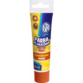 FARBA PLAKATOWA ASTRA TUBA 30 ML POMARAŃCZOWA