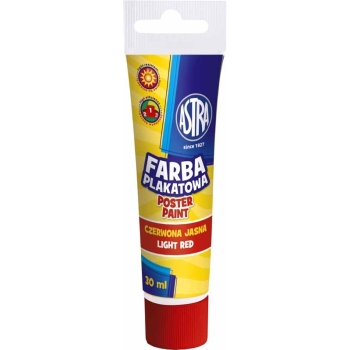 FARBA PLAKATOWA ASTRA TUBA 30 ML JASNOCZERWONA