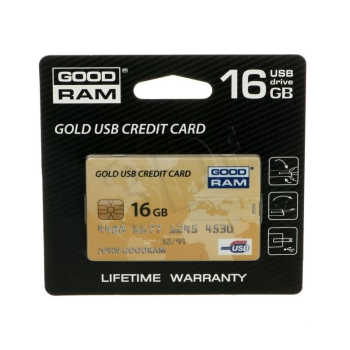 PENDRIVE 16GB GOODRAM  GOLD CREDIT CARD