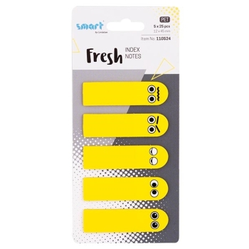 ZAKŁADKI INDEKSUJĄCE SMART 12X45MM PET FRESH 5X25SZT BUŹKI