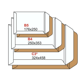 KOPERTA C-4 SK WZ BRĄZOWA 250 SZT