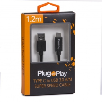 KABEL PLUG&PLAY TYP-C USB 3.0A/M 1,2M KABEL PLUG PLAY SUPER PRĘDKOŚĆ