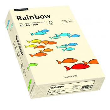 PAPIER KSERO RAINBOW A4 80G KREMOWY R03