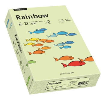 PAPIER KSERO RAINBOW A4 80G BLADO ZIELONY R72