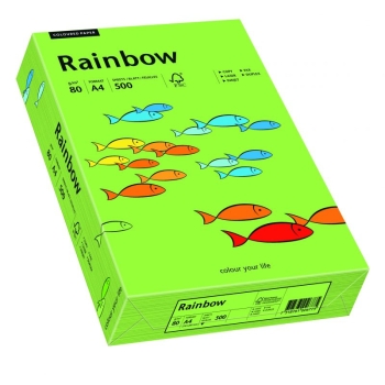 PAPIER KSERO RAINBOW A4 80G ZIELONY R76