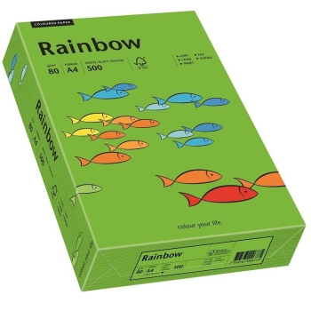 PAPIER KSERO RAINBOW A4 80G CIEMNY ZIELONY R78