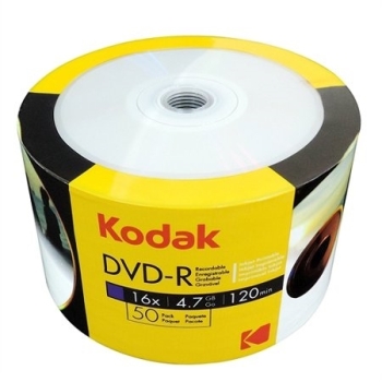 PŁYTA DVD-R KODAK 16X 4,7GB 50SZT. SPINDLE PRINTABLE DO NADRUKU
